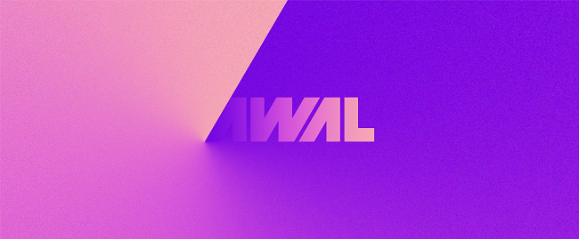AWAL logo in Pink, Violet and Cream color