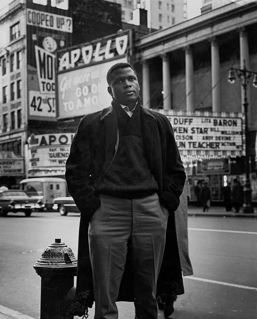 Sidney Poitier in Black and White in NYC